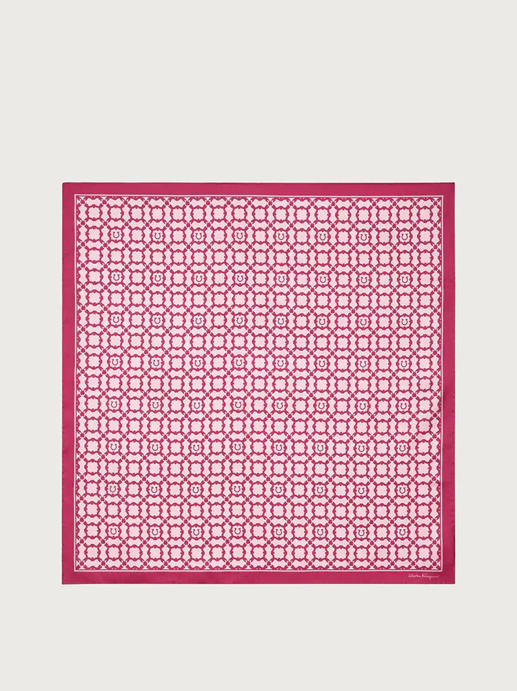 GANCINI GALORE PRINT SILK FOULARD - 1