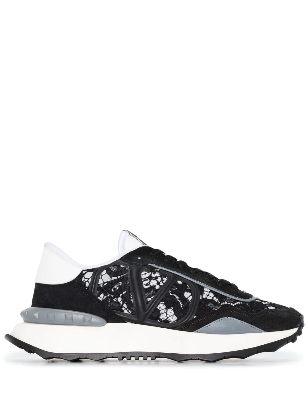 Lacerunner lace panelled sneakers - 1