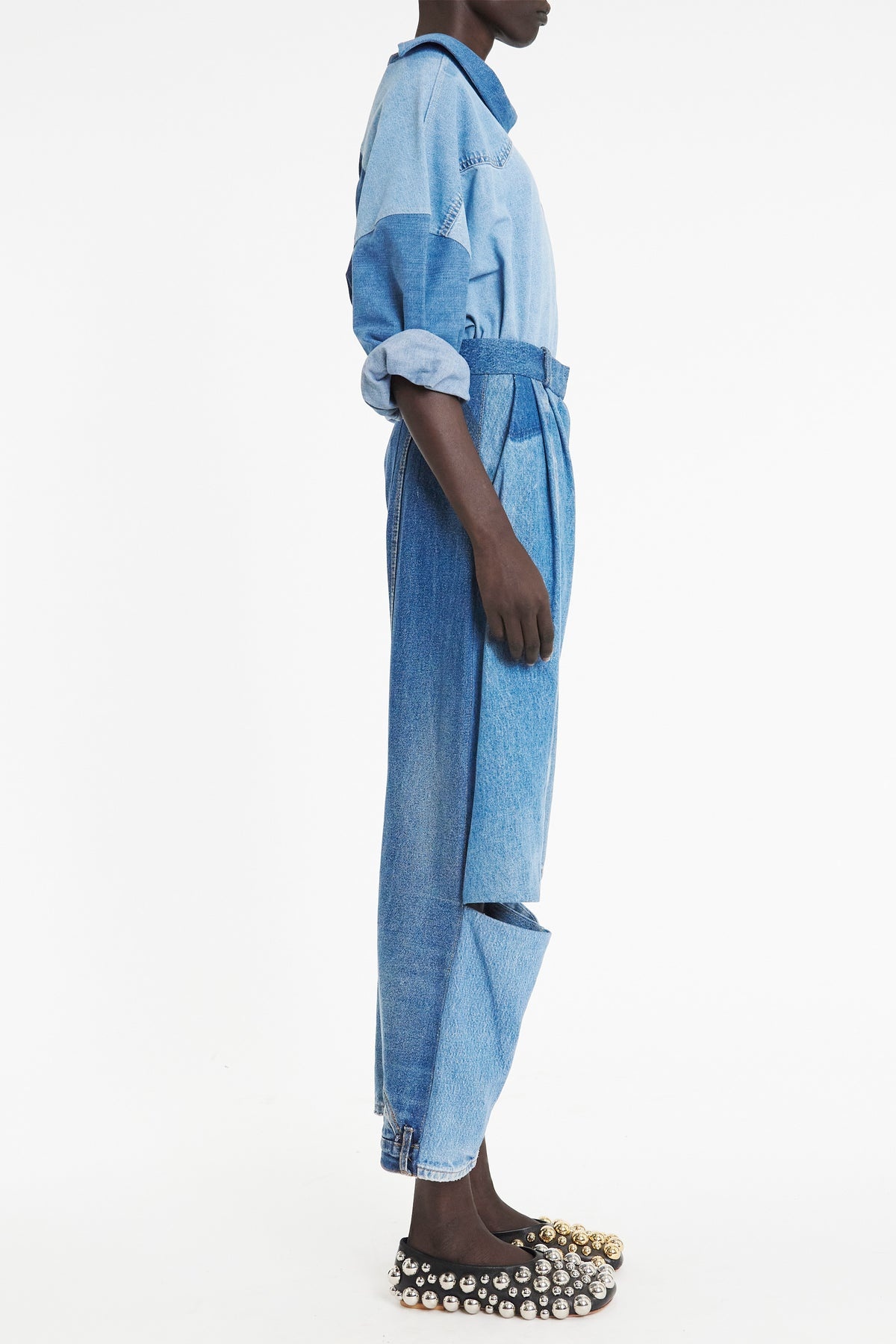 UPCYCLED DENIM JEANS BLUE - 5