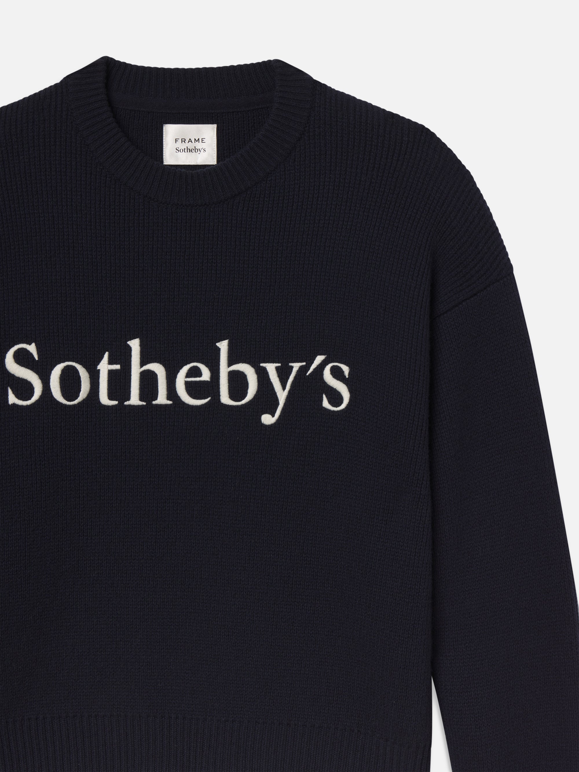 Sotheby's Unisex Cashmere Sweater in Navy - 4