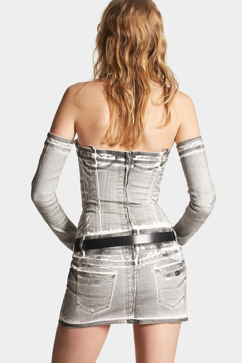 ICON WHITE COAL WASH DENIM DRESS 4