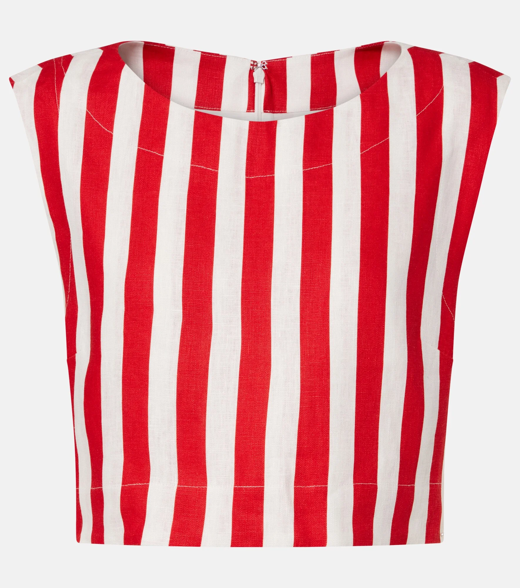 Martina striped linen crop top - 1