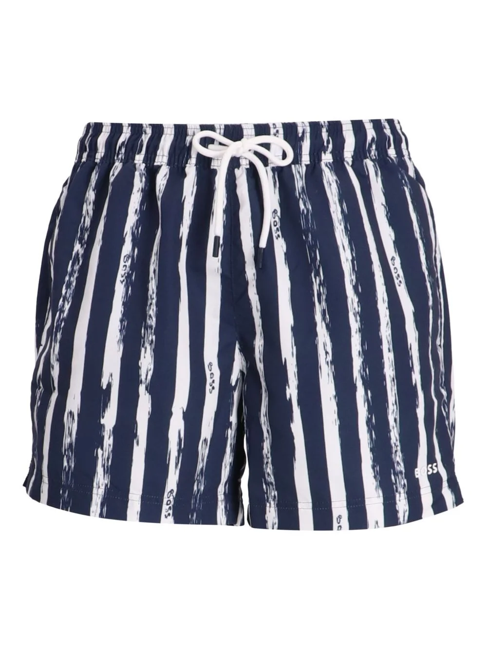 striped drawstring shorts - 1