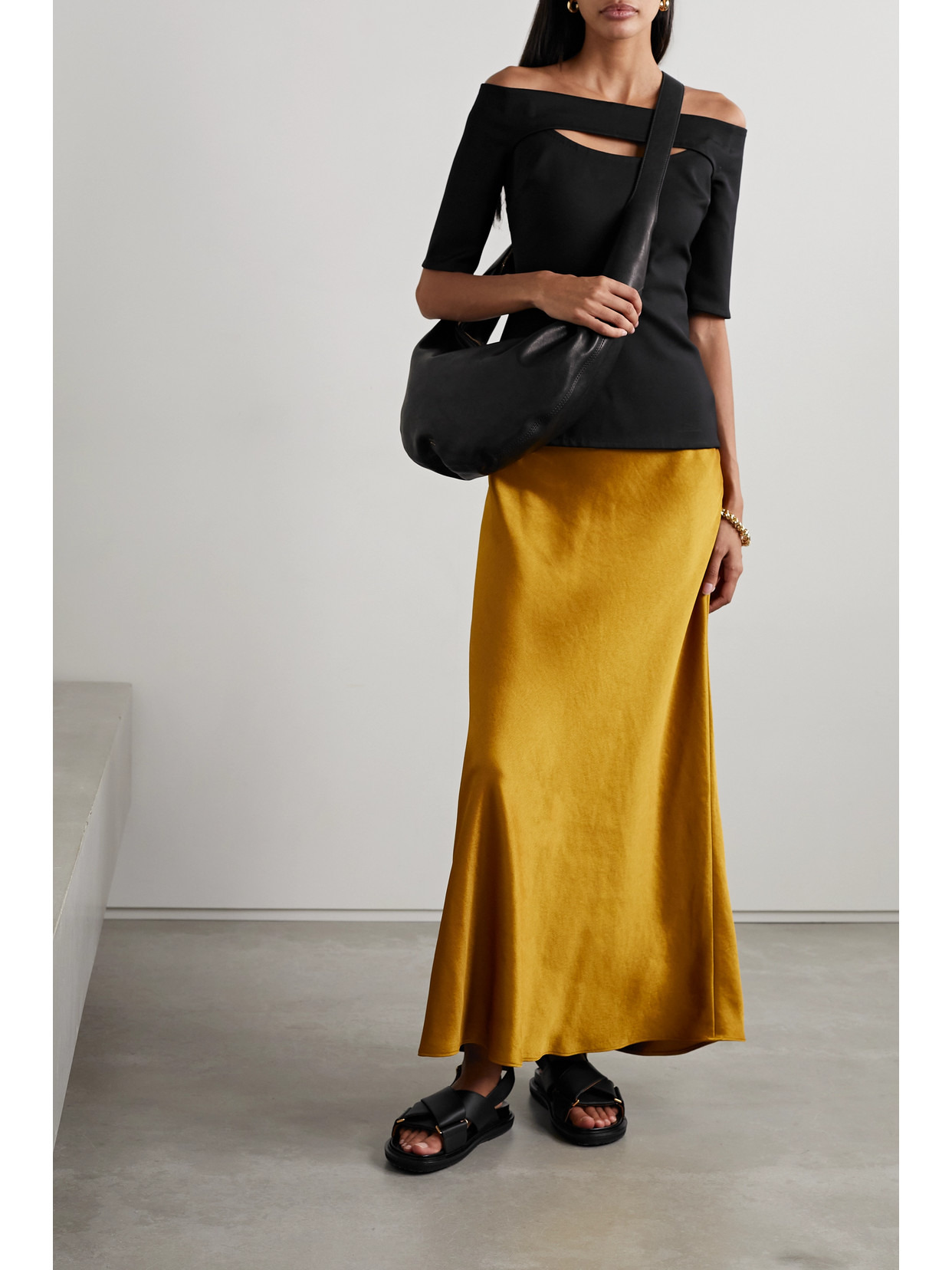 Off-the-shoulder Cutout Stretch-jersey Top - 2