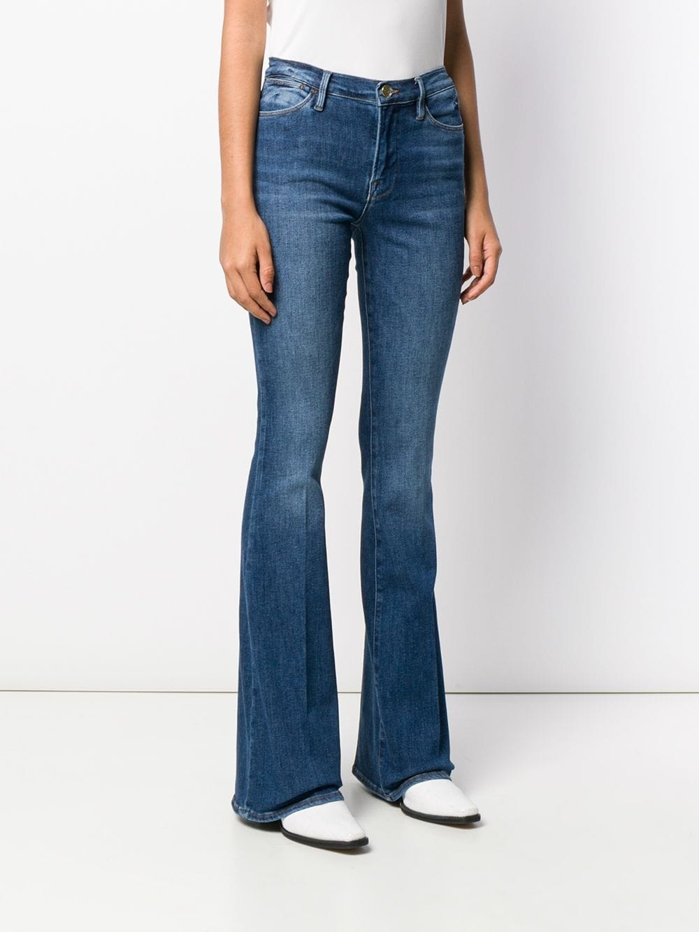 slim-fit flared jeans - 3