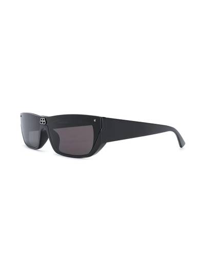 BALENCIAGA Shield rectangular-frame sunglasses outlook