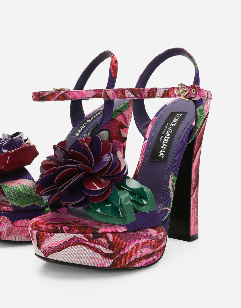 Jacquard platform sandals 5