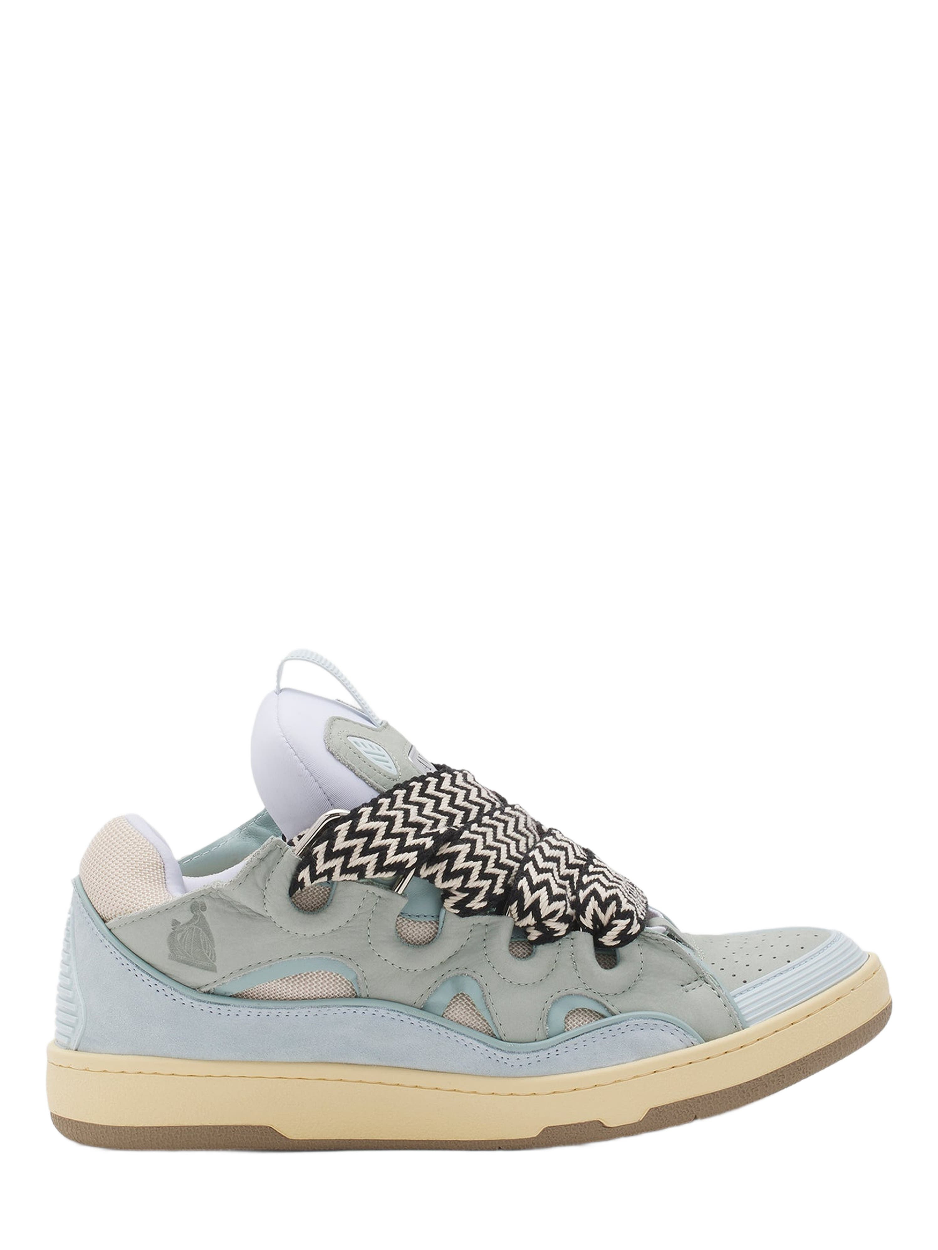 Lanvin LEATHER CURB SNEAKERS in Pale Blue at Nordstrom - 7