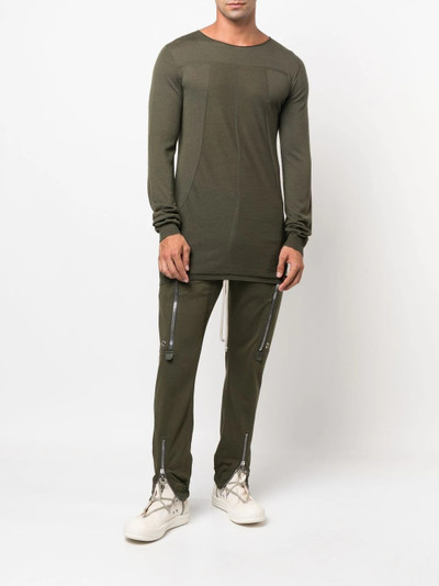 Rick Owens panelled fine-knit jumper outlook