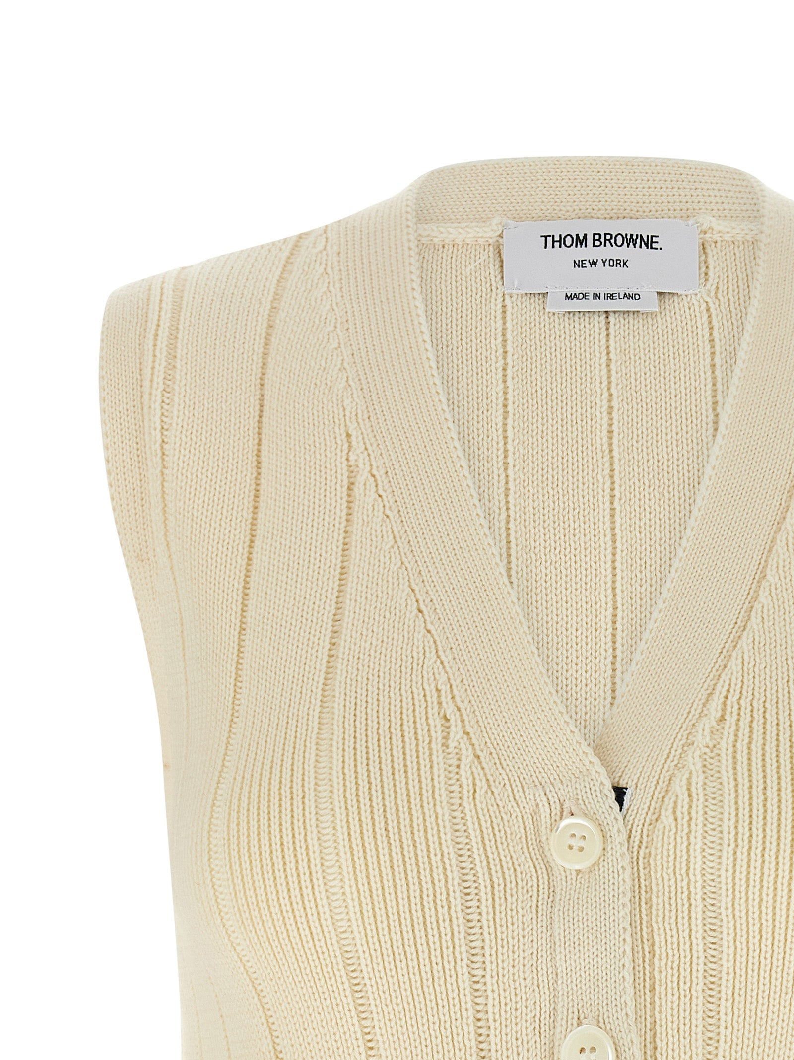 Rwb Intarsia Vest Gilet White - 3