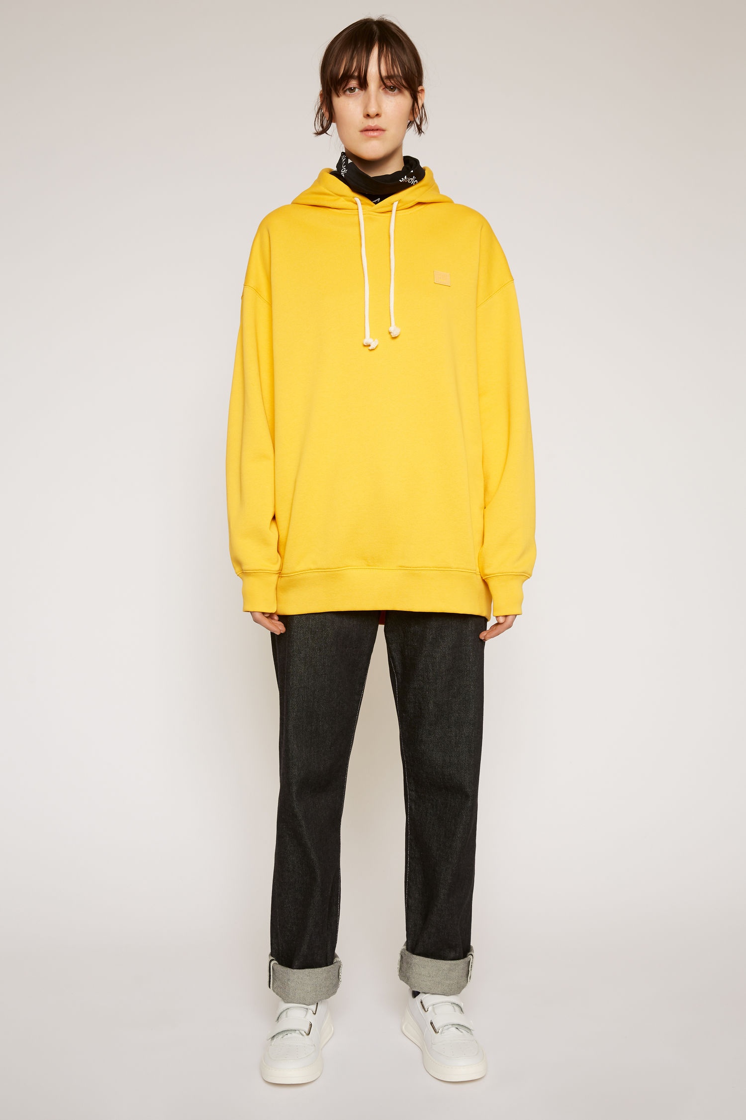 Oversized hooded sweatshirt honey yellow - 2