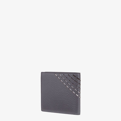 FENDI Gray calfskin bi-fold wallet outlook