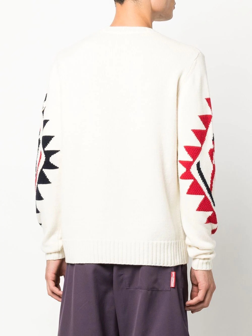 graphic-print wool jumper - 4