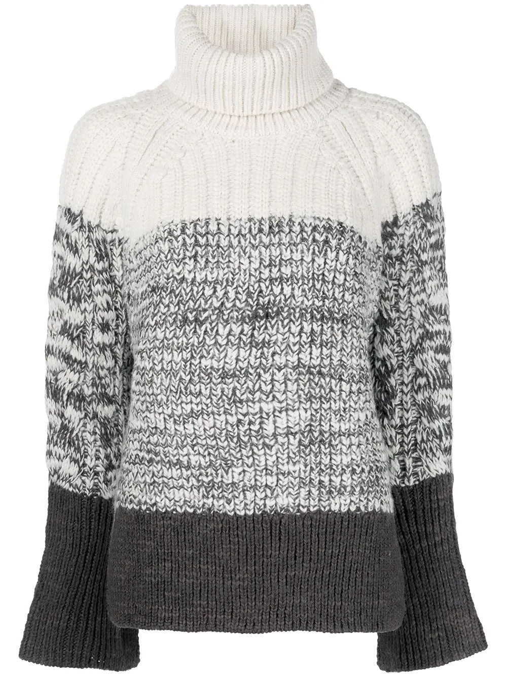 ribbed-knit roll-neck jumper - 1