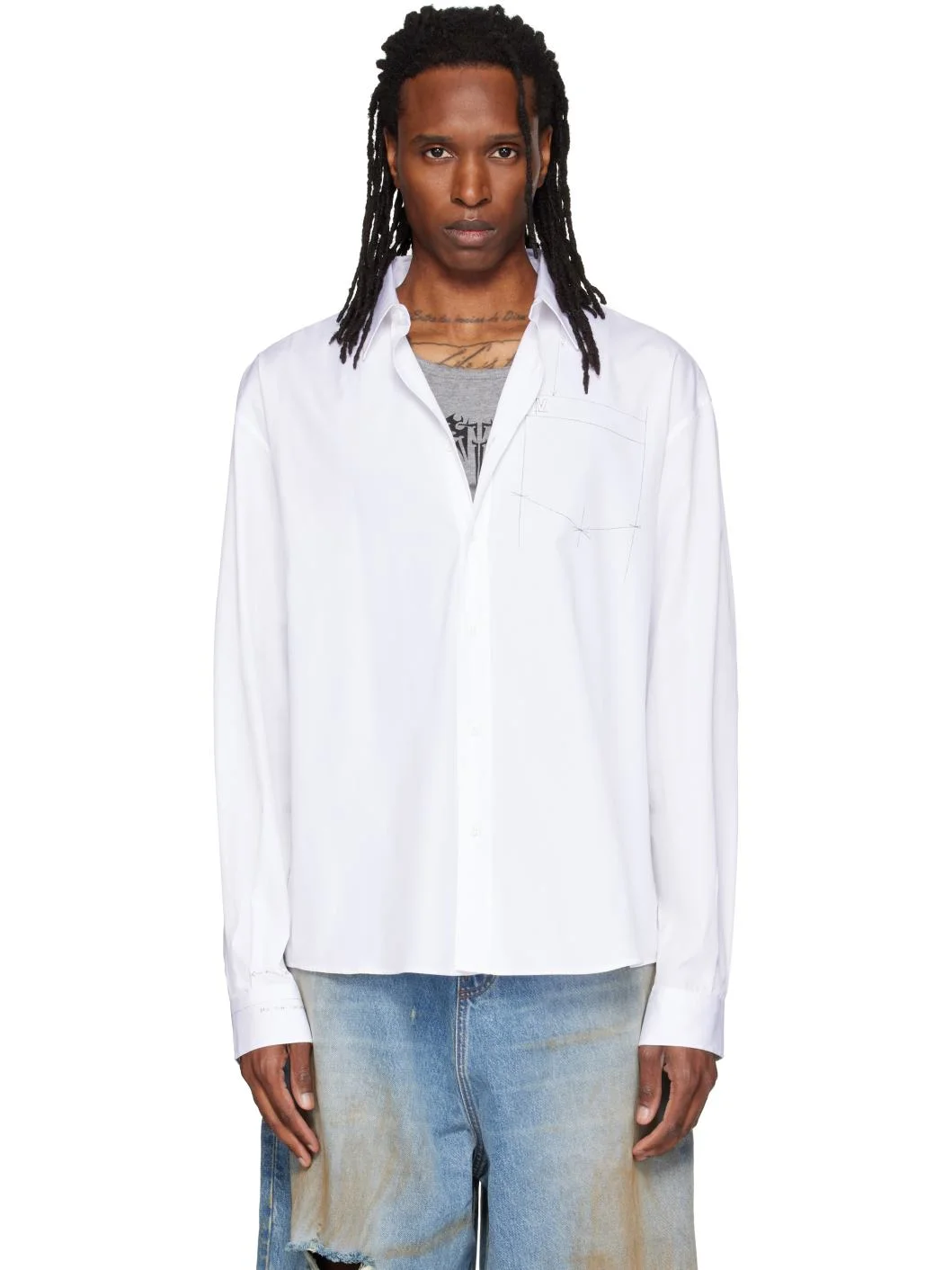 White Work-In-Progress Classic Shirt - 1