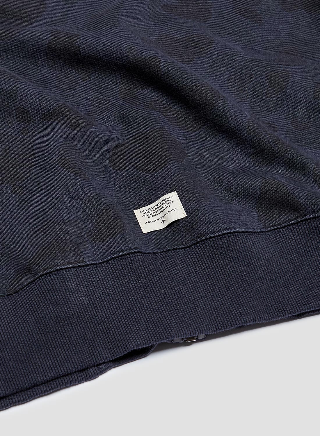 Embroidered Arrow Zip Hoodie in Overdyed Camo - 9