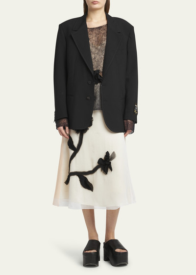 Marni Topstitch Revers Oversized Single-Breasted Jacket outlook