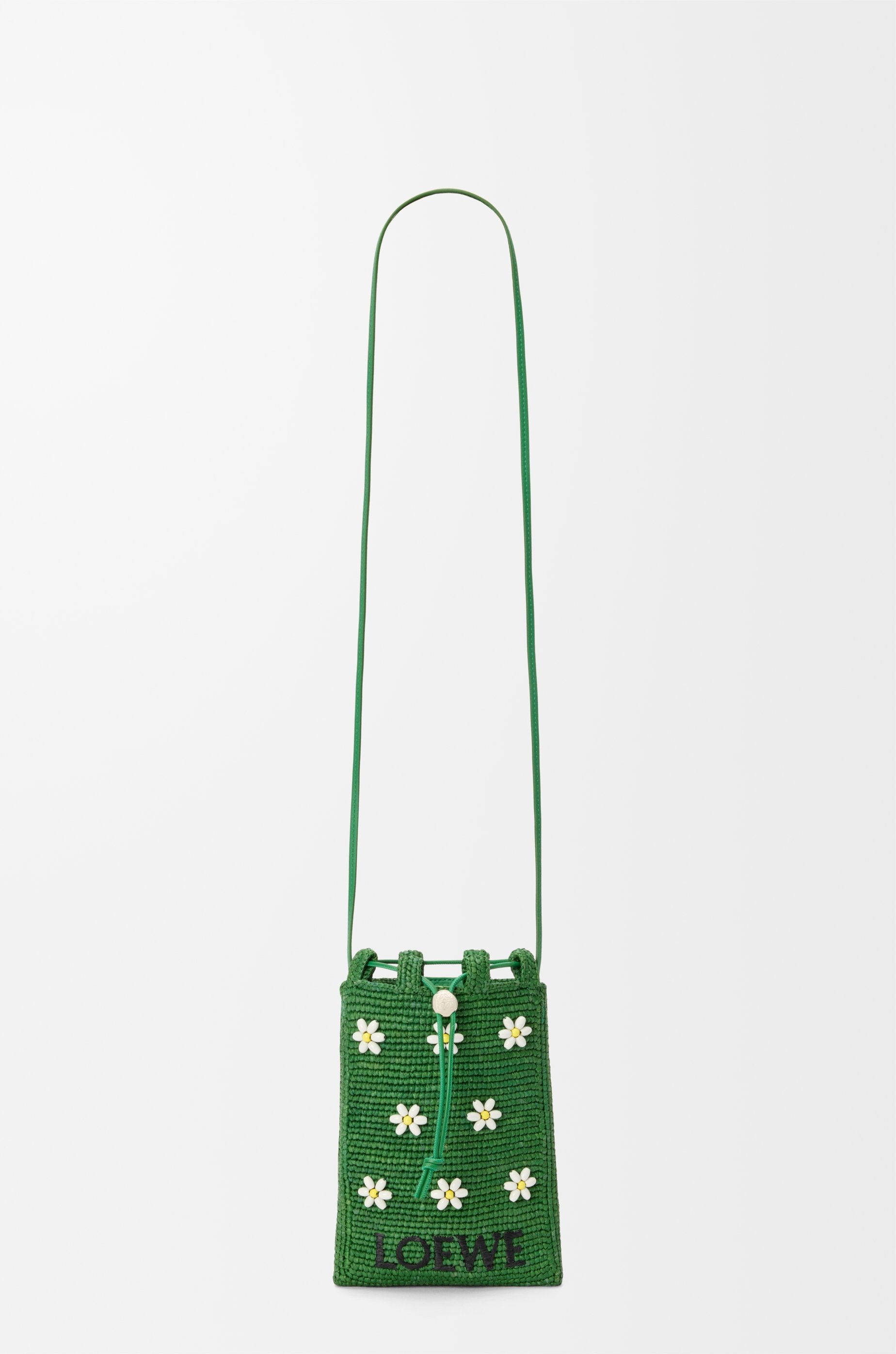 Drawstring pocket in raffia - 6