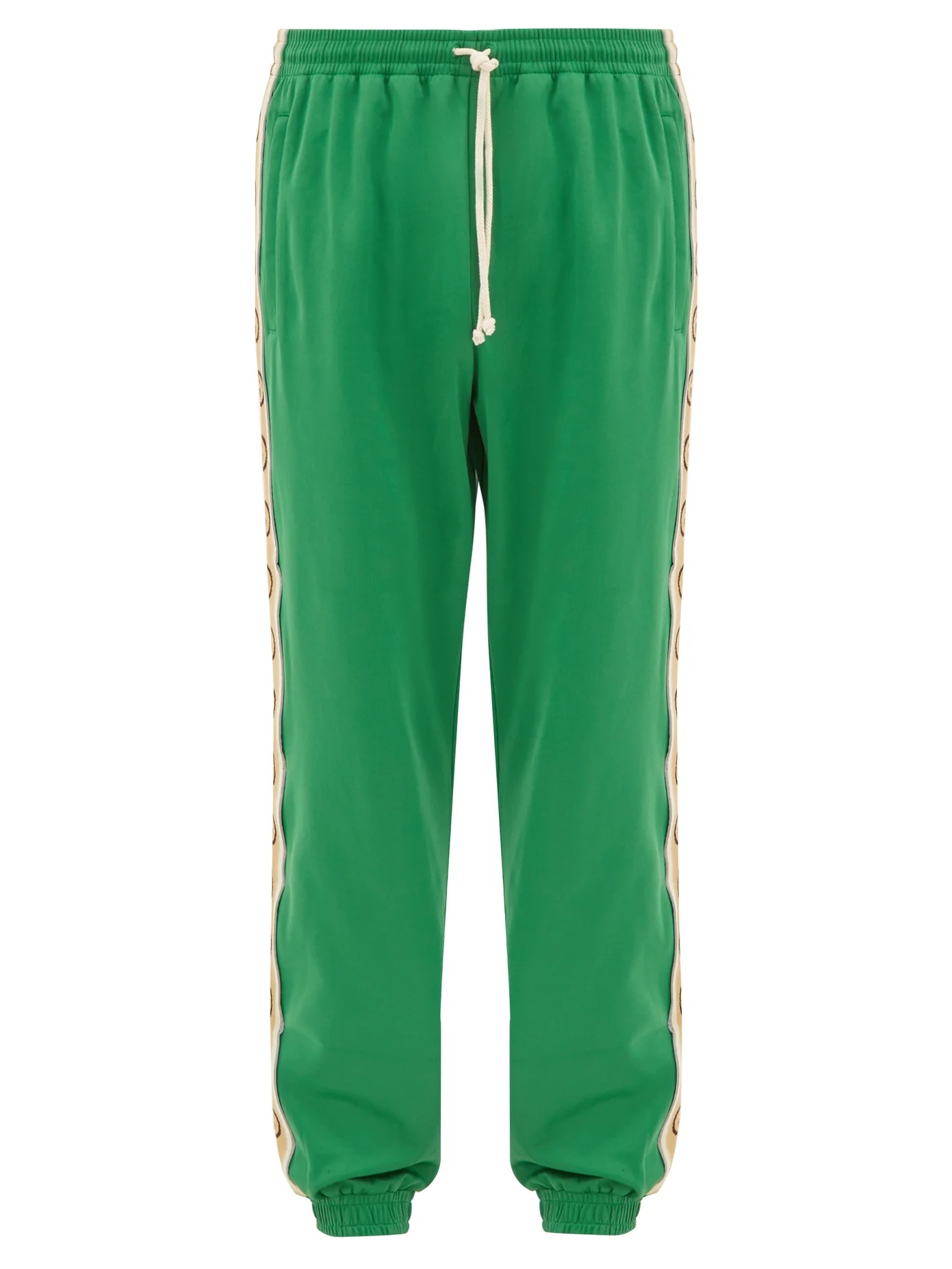 GG-jacquard side-stripe technical trackpants - 1