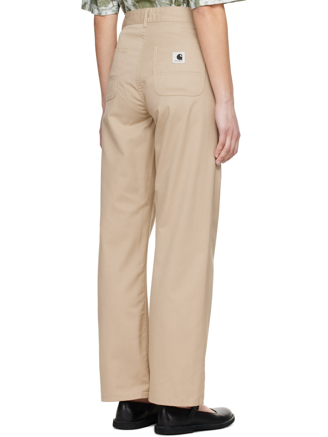 Beige Simple Trousers - 3