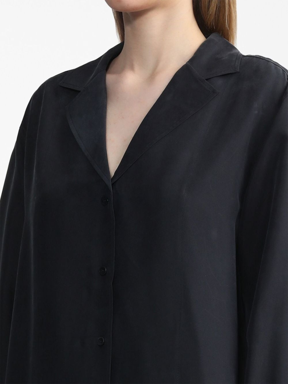 V-neck silk blouse - 5