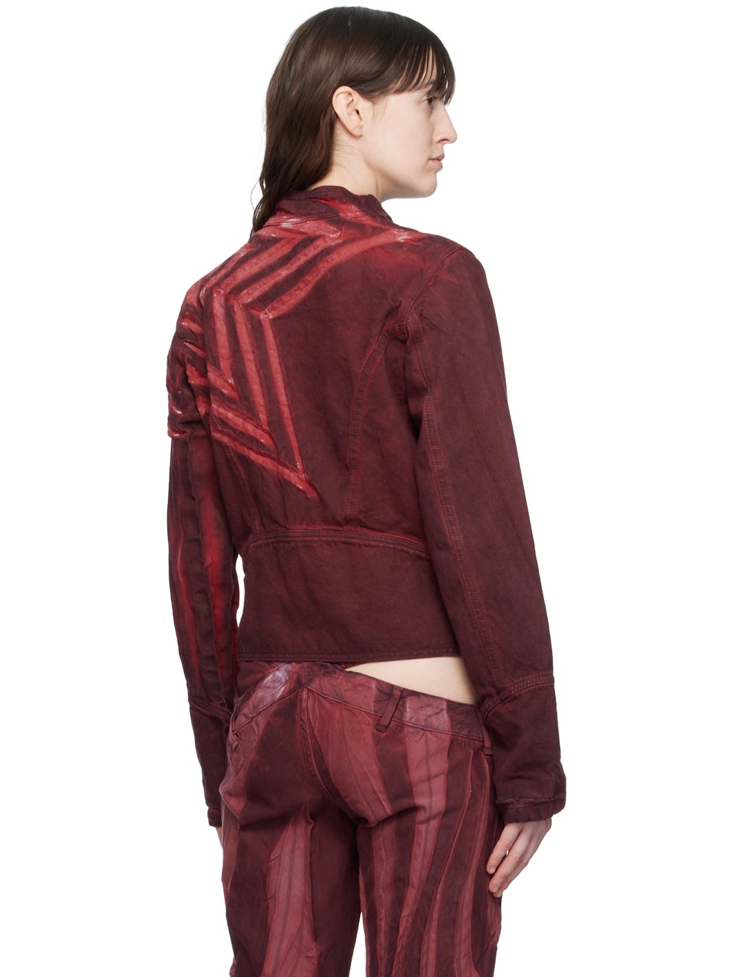 SSENSE Exclusive Red Denim Jacket - 3