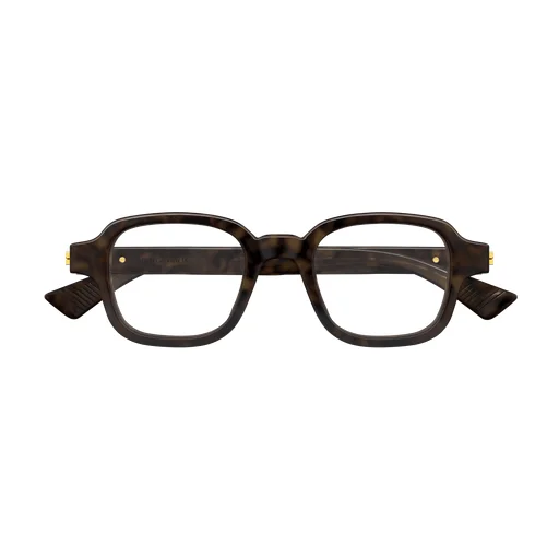 SQUARED SHAPE EYEGLASSES (HAVANA/TRANSPARENT) - 1
