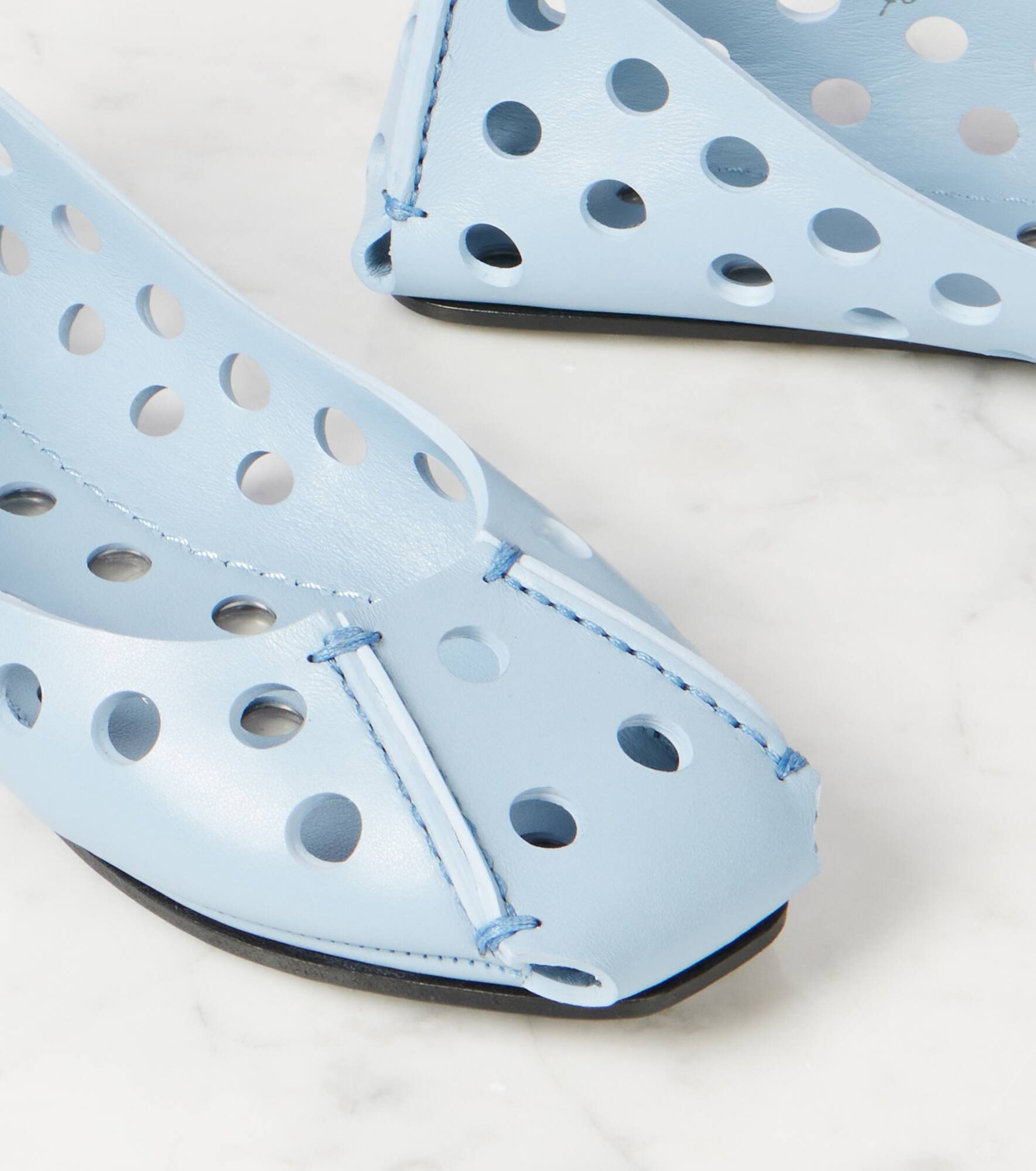 Perfo leather ballet flats - 5