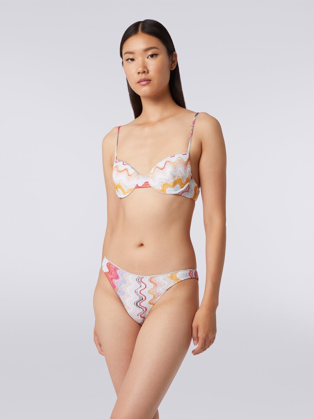 Wave crochet bikini with lurex - 2