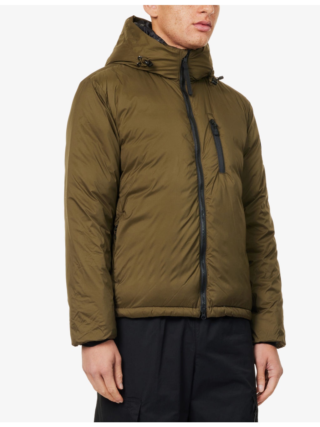 Lodge logo-patch shell-down hooded puffer jacket - 3