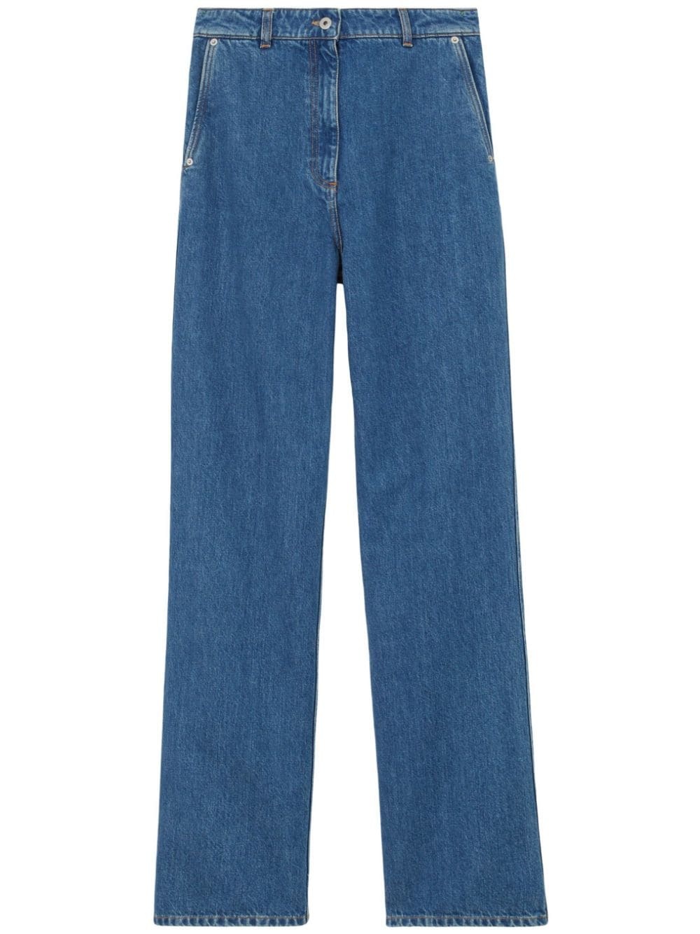 high-waisted straight-leg jeans - 1