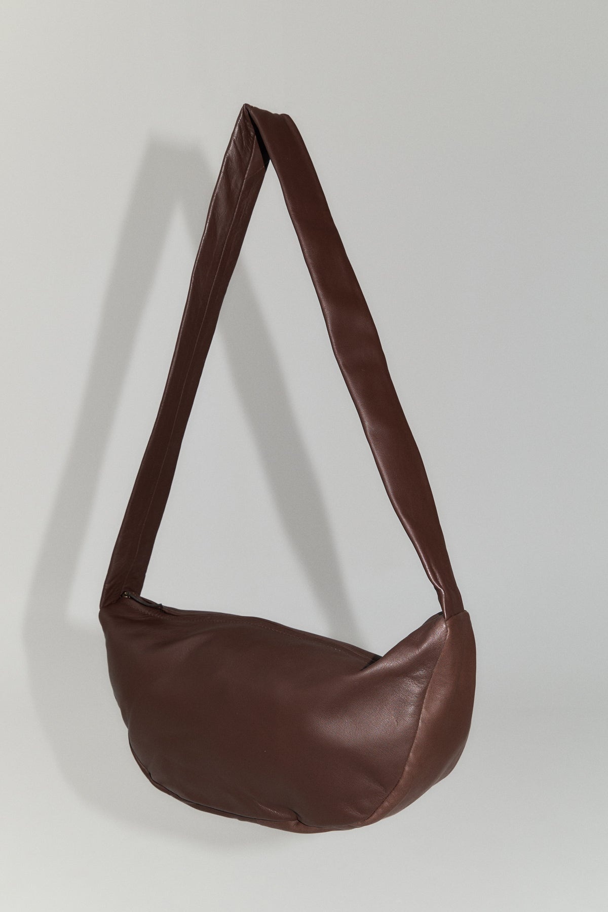 Soft Crescent Bag - Chocolate - 4