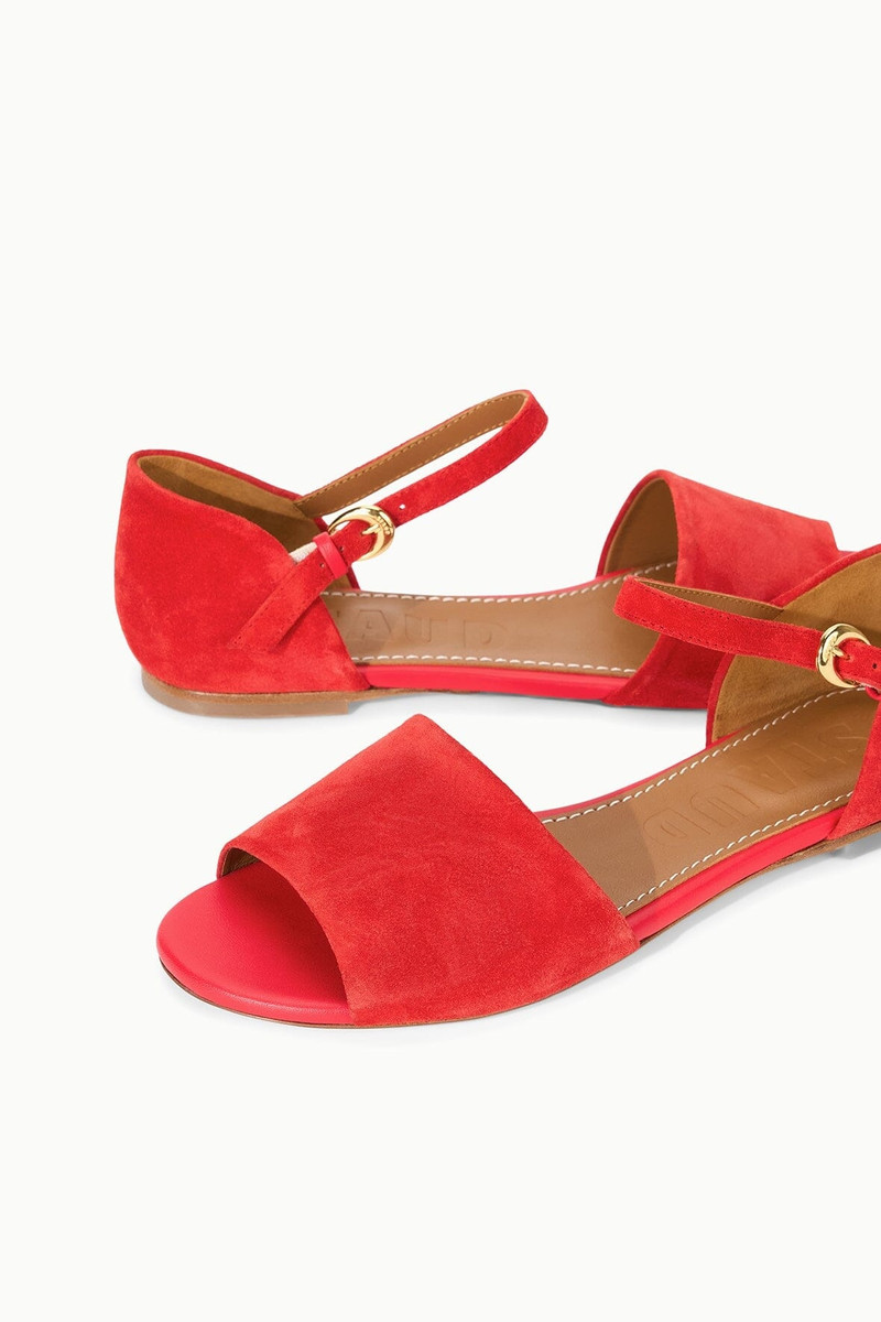 STAUD CATHERINE SANDAL RED ROSE 6