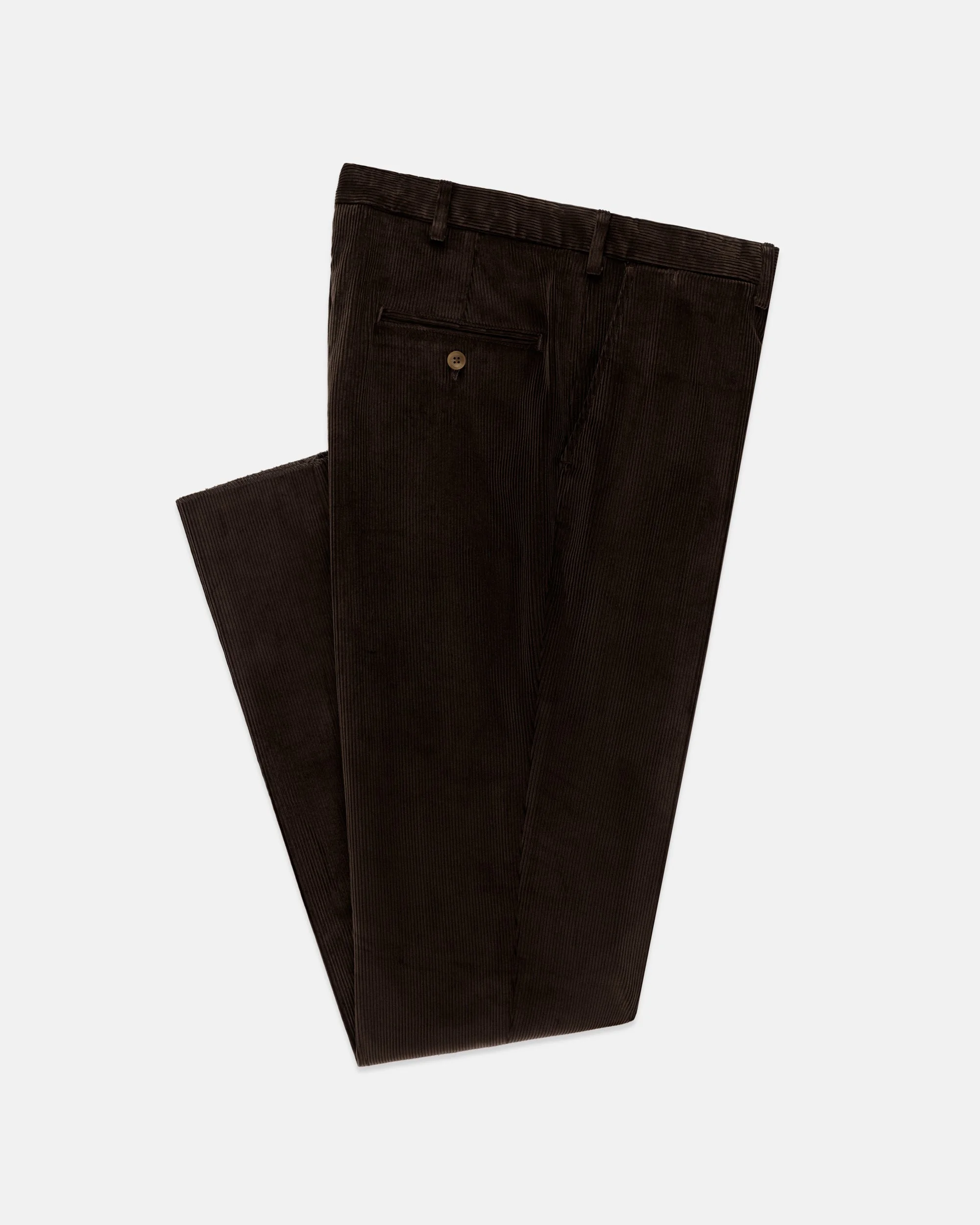 MADE-IN-USA BROWN WIDE WALE CORDUROY PANT - 1