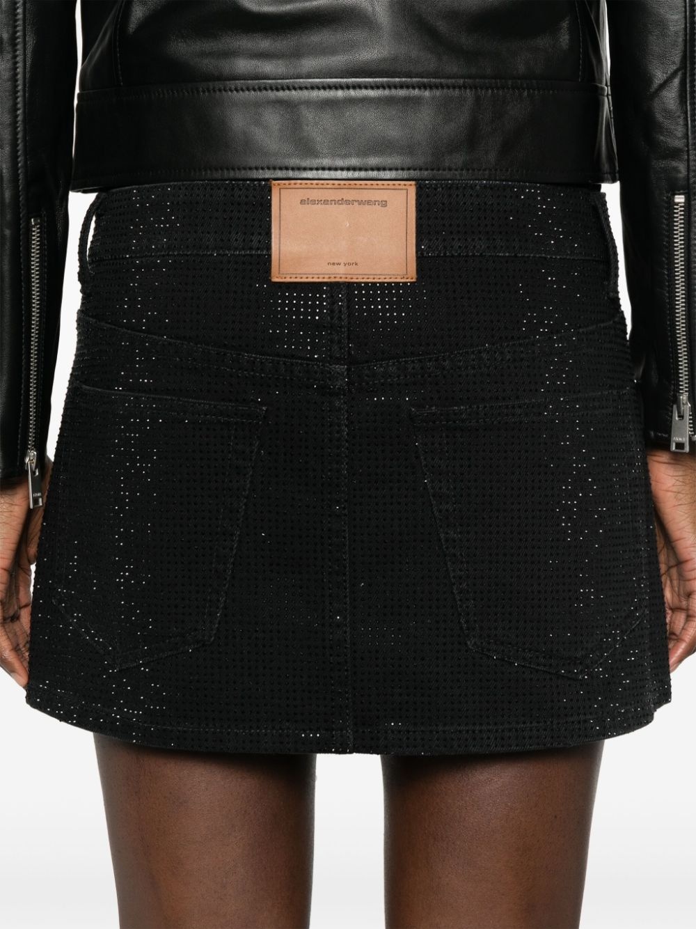 crystal-embellished mini skirt - 5