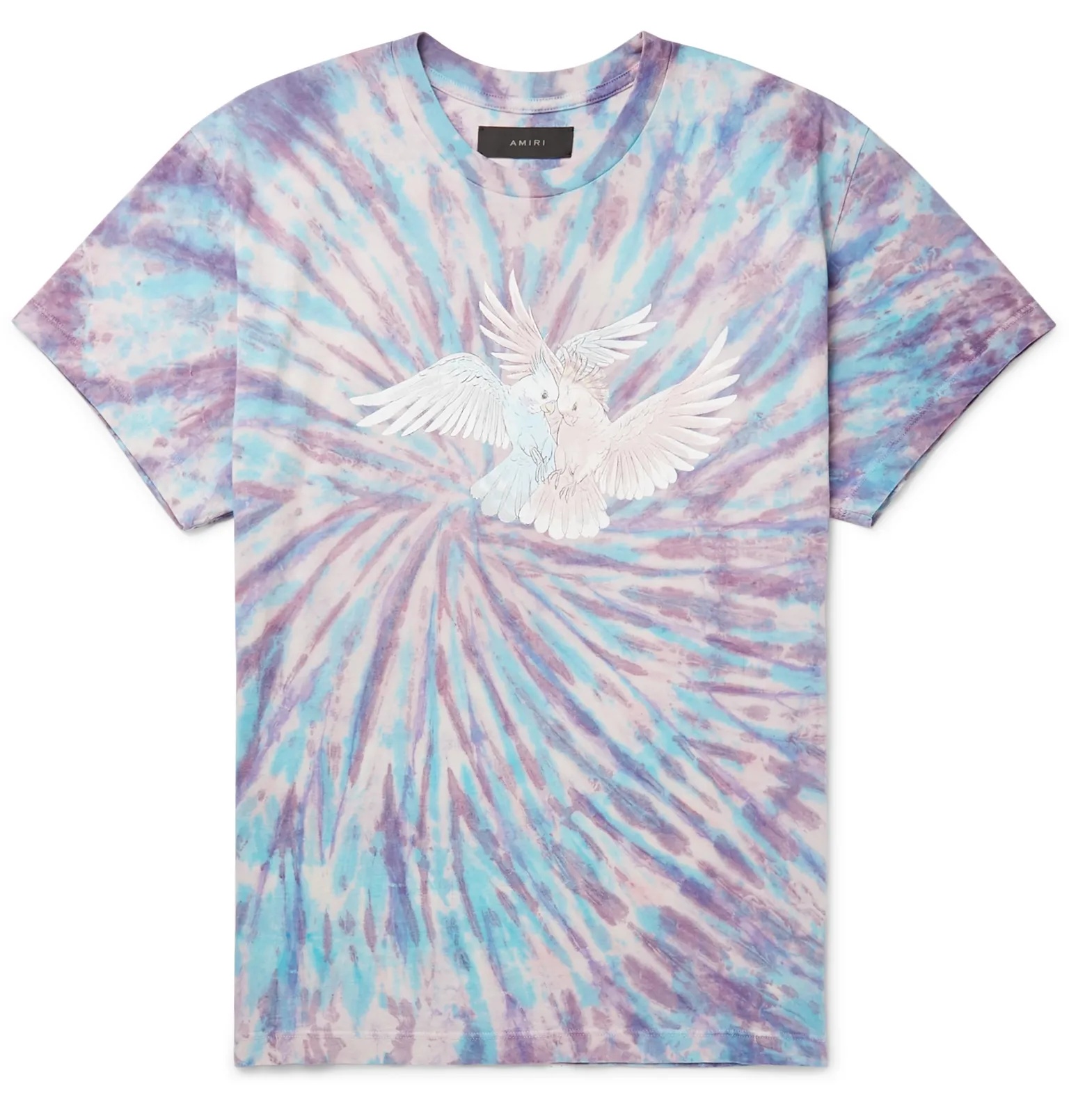 Logo-Print Tie-Dyed Cotton-Jersey T-Shirt - 1