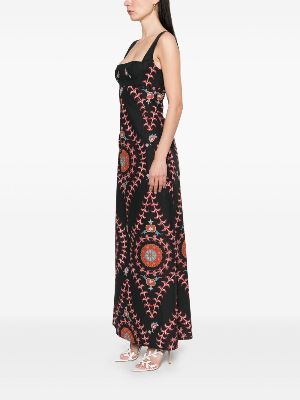 graphic-print gown - 3