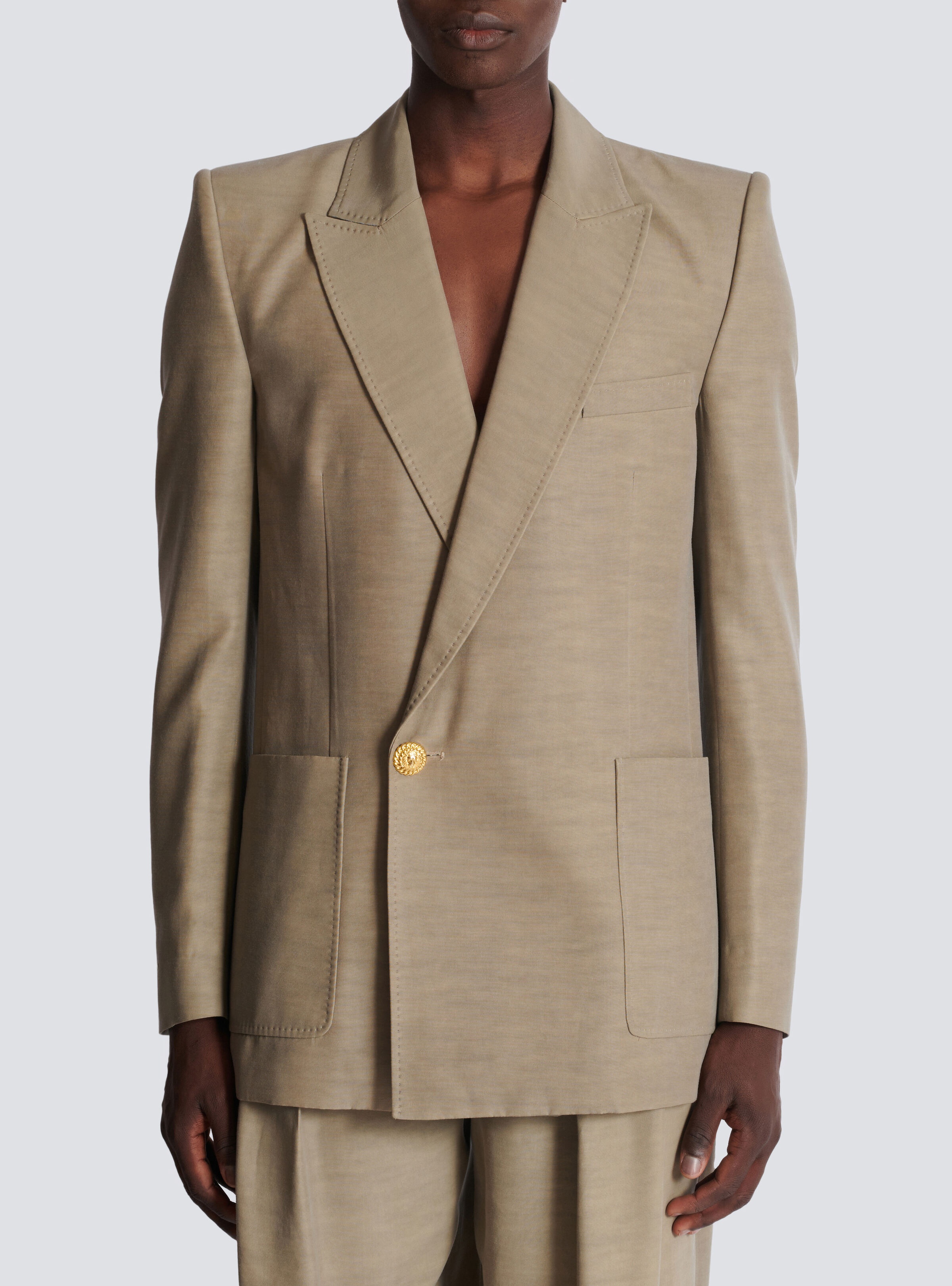 1-button tailored cupro jacket - 5
