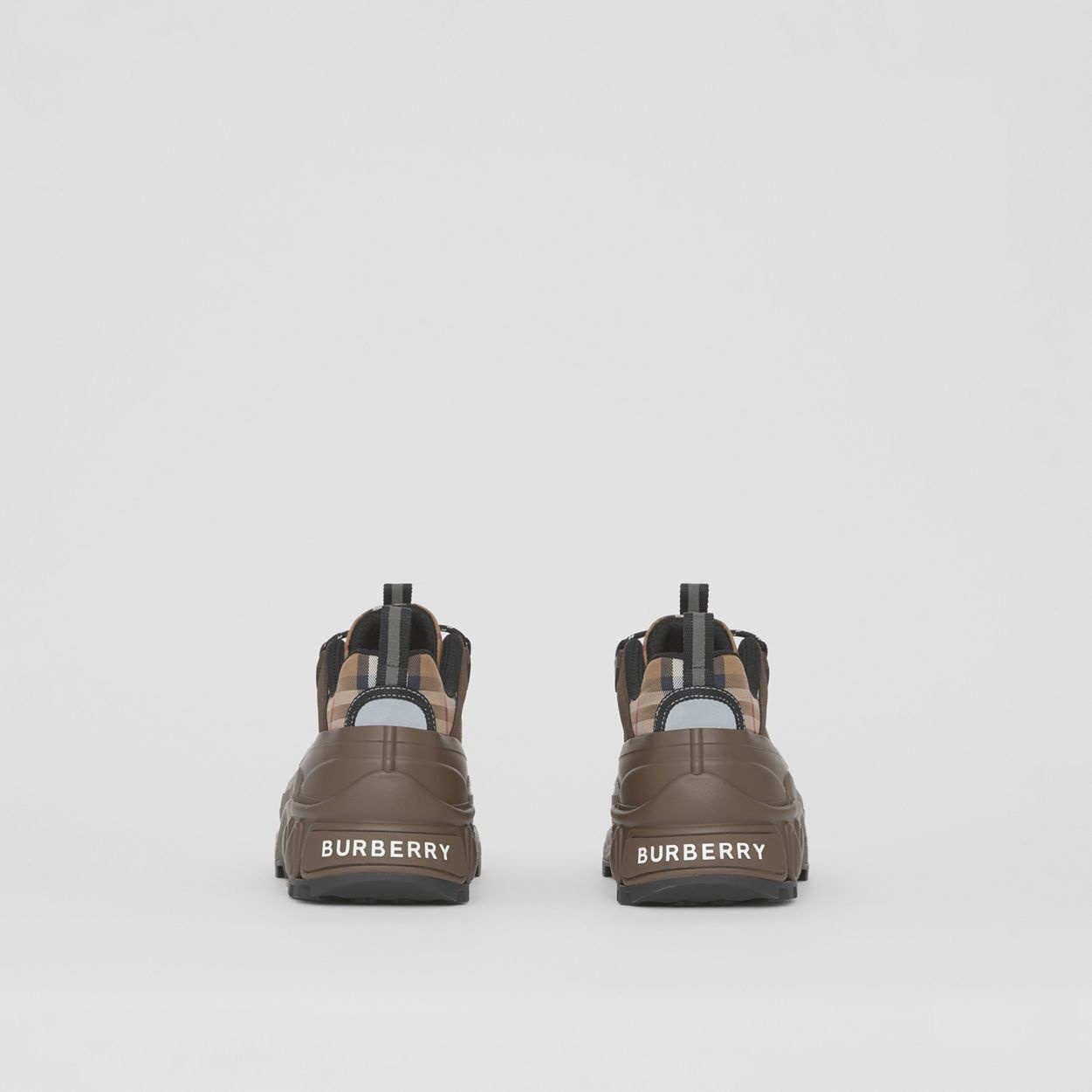 Check Cotton, Suede and Leather Arthur Sneakers - 5