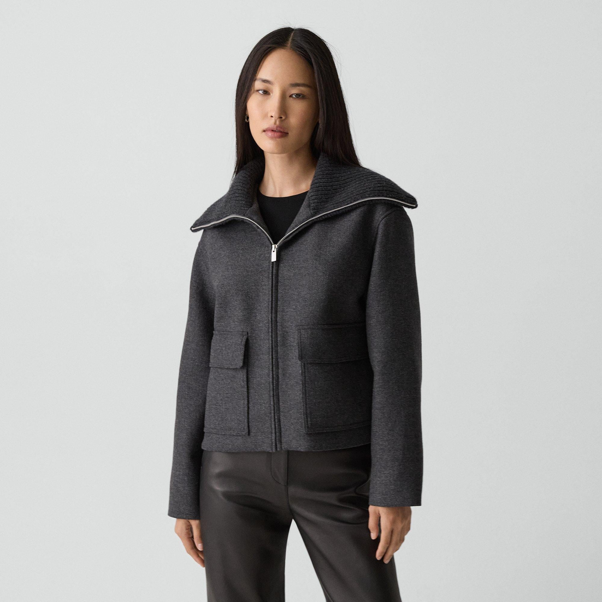 Wing Collar Jacket in Wool - 2
