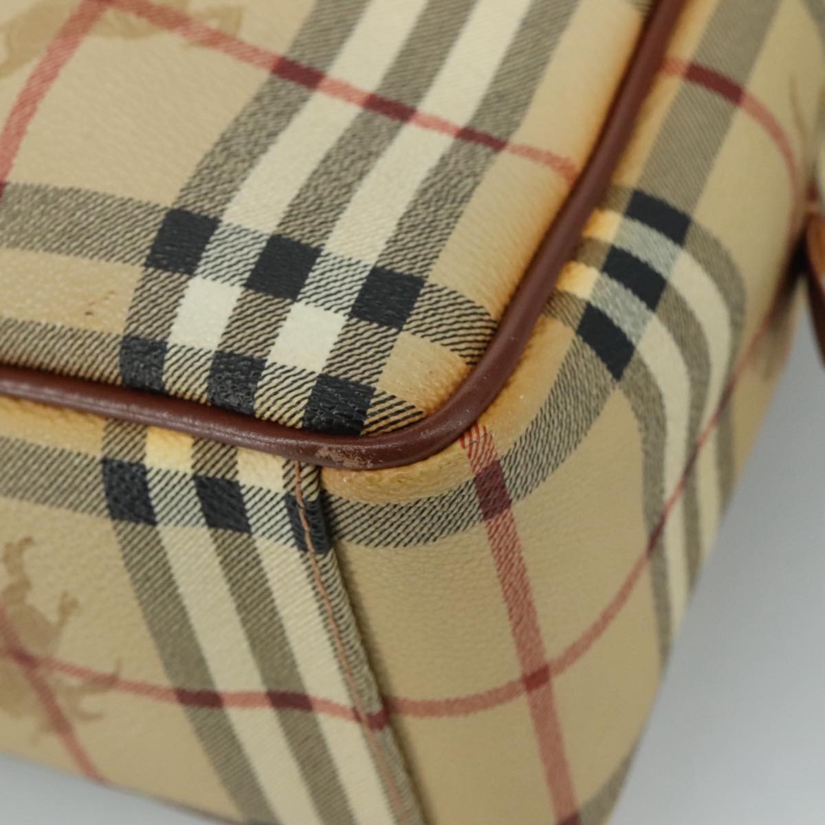 Burberry Nova Check Shoulder Bag Pvc Leather Beige - 15