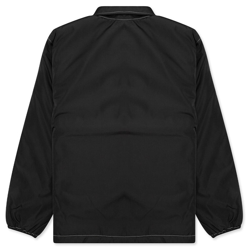 AWAKE NY AWAKE FAUX FUR LEOPARD LINED COACHES JACKET - BLACK outlook