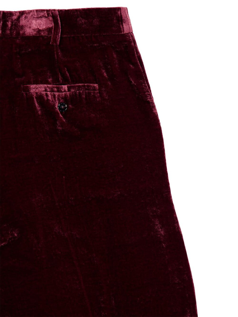 velvet-texture trousers 4