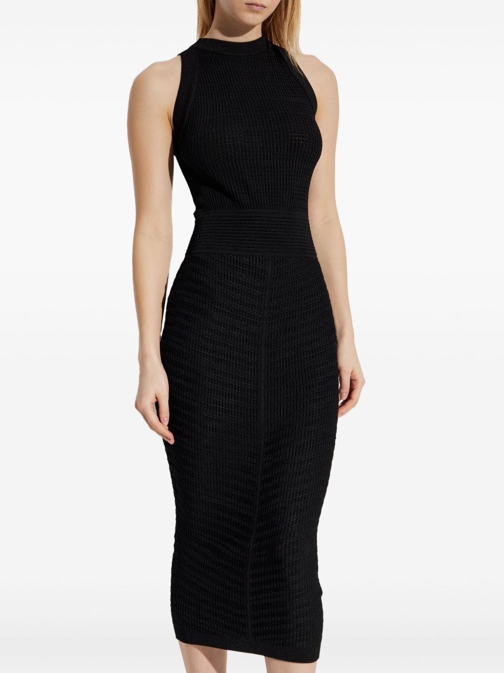 ribbed bodycon midi dress - 3