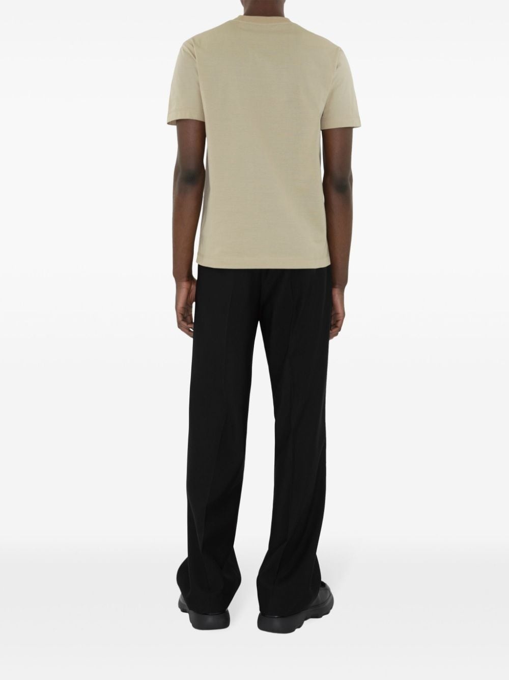 EKD-embroidered cotton T-shirt - 4
