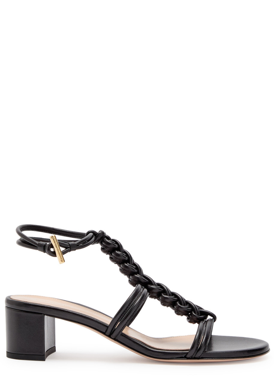 Gianvito Rossi Capua 45 Braided Leather Sandals - 1