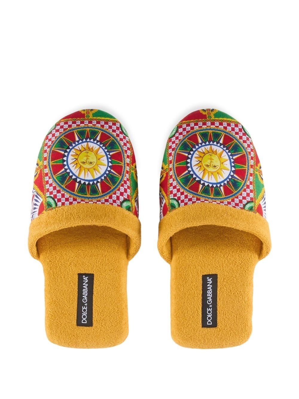abstract-print terry Slippers - 4