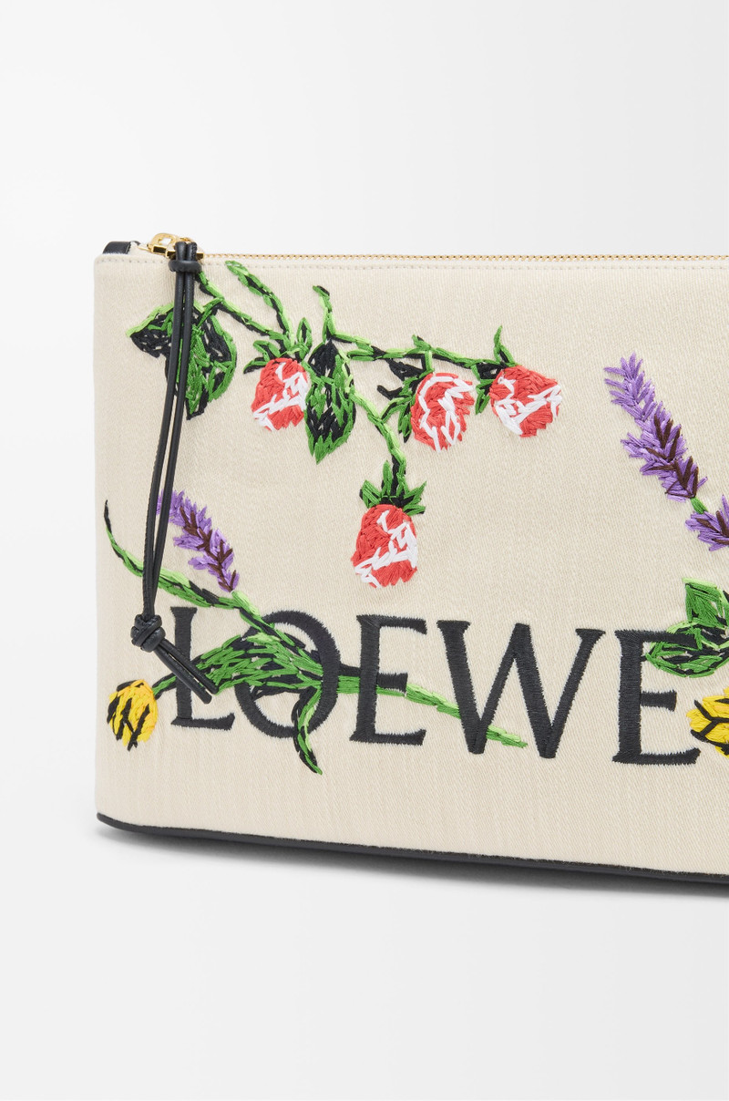 Medium Oblong pouch in denim 4