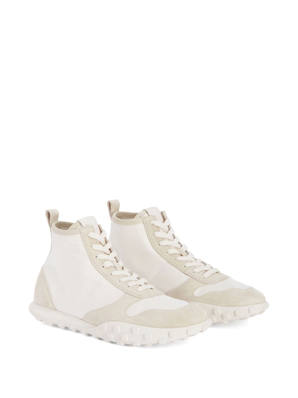 suede-panelled sneakers - 2