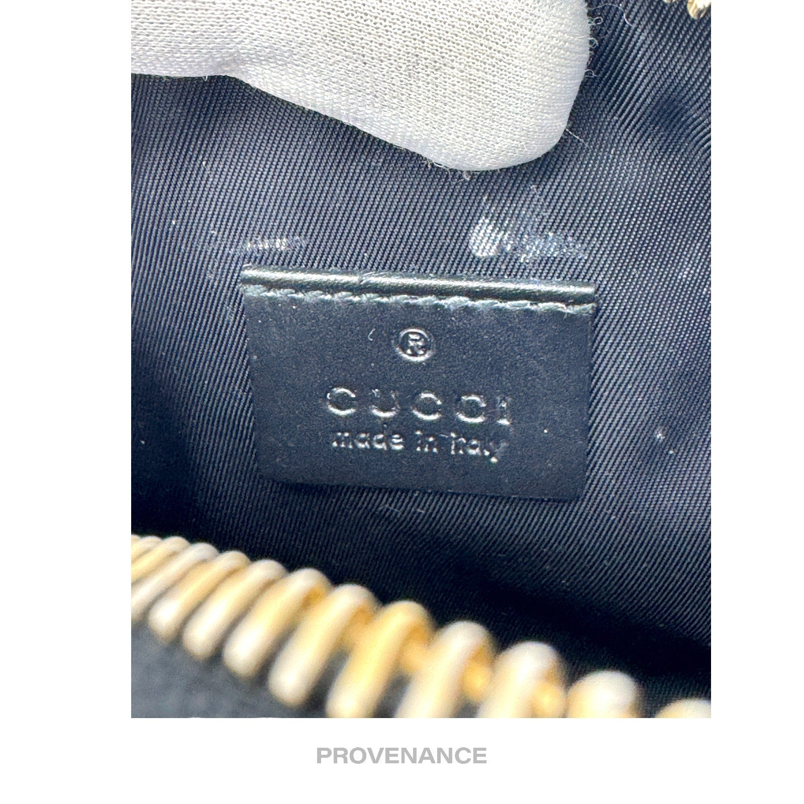 Gucci Guccissima Cosmetic Pouch - Navy Leather - 8